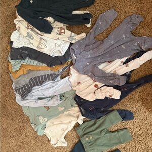 Carter's Kids One Pieces in Blue, Green, and Gray